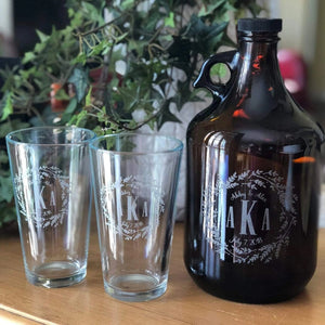 Set of Growler and 2 Glasses (I Do Collection (W4)