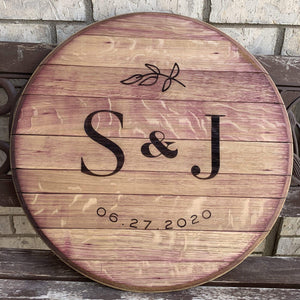 Reclaimed Wine Barrel Head (C18)