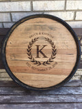 Whiskey Barrel Head with Hoop & 3" Stave I DO Collection (C4)