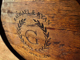 Whiskey Barrel Head with Hoop & 3" Stave I DO Collection (C4)