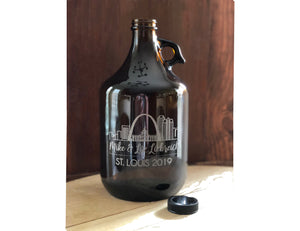 Rehearsal Dinner Centerpiece - Engraved Beer Growler
