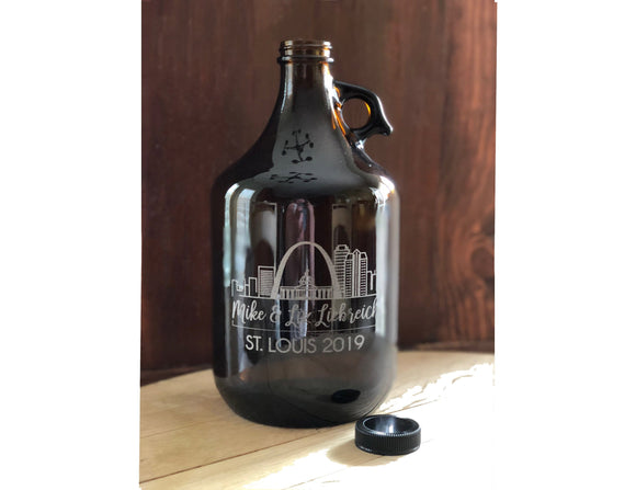 Rehearsal Dinner Centerpiece - Engraved Beer Growler