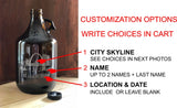 Rehearsal Dinner Centerpiece - Engraved Beer Growler