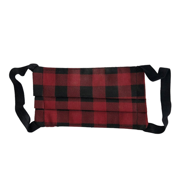 Red Plaid Face Mask